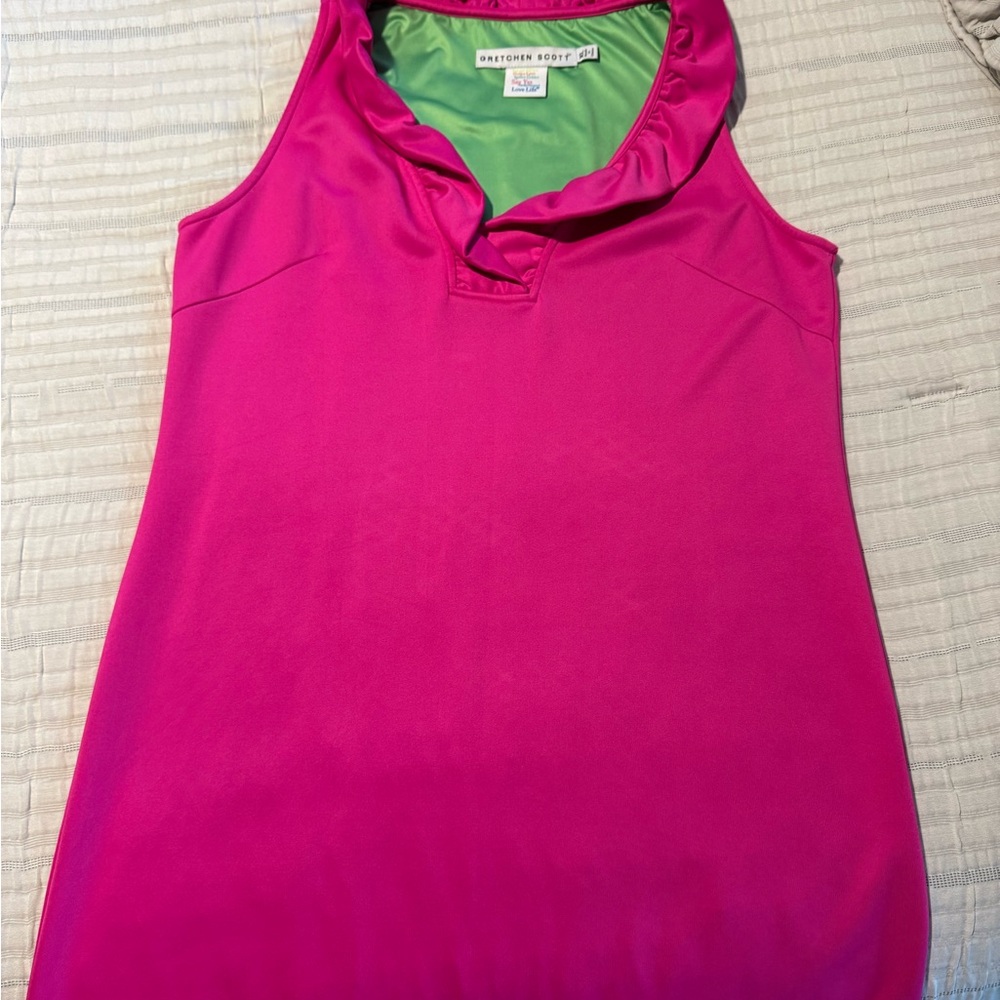 Gretchen Scott Designs Pink Ruffleneck Dress * Size XL